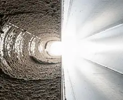 air duct cleaning services showing interior duct system inspection and cleaning in Little Rock, AR